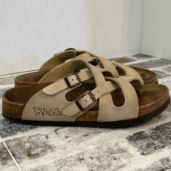 Birkenstock Shoes - Birki’s by Birkenstock Calais Tan Strappy Sandals Narrow Width